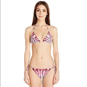 mara hoffman // shells flamingo side tie bikini